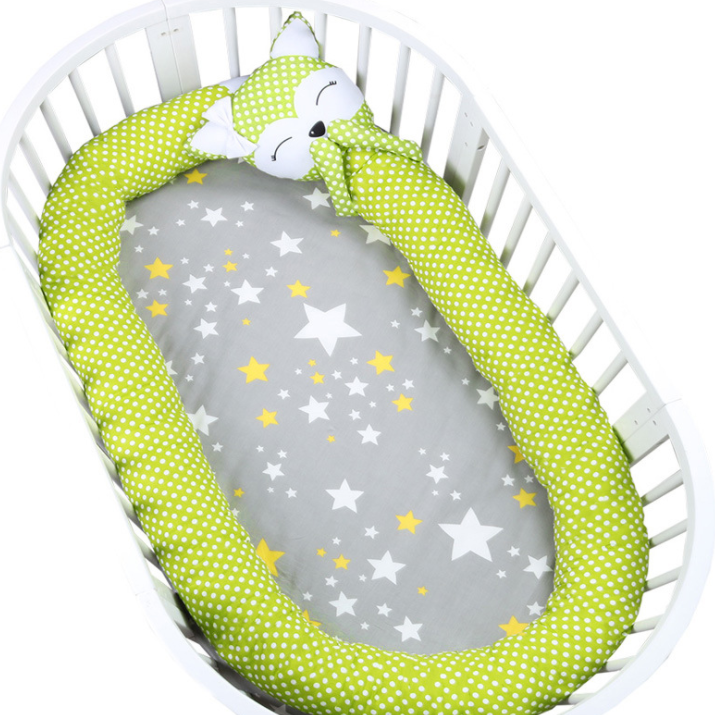 Crib bed surrounded by cotton four seasons universal children anti-collision summer breathable elliptical bed baby - Minihomy