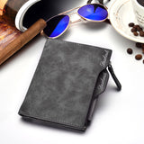 Men's short multifunctional Wallet Card Wallet Vintage multi personality card bag purse spot - Minihomy