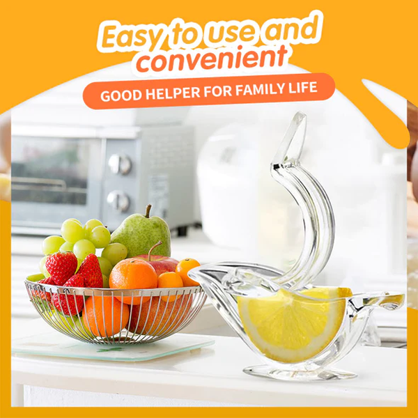 Manual Lemon Juicer Transparent Acrylic Elegance Bird Shape Lemon Slice Squeezer Kitchen Tools Gadgets - Minihomy