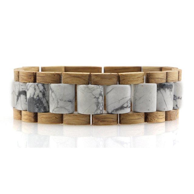 Vintage Stone Wood Bracelet