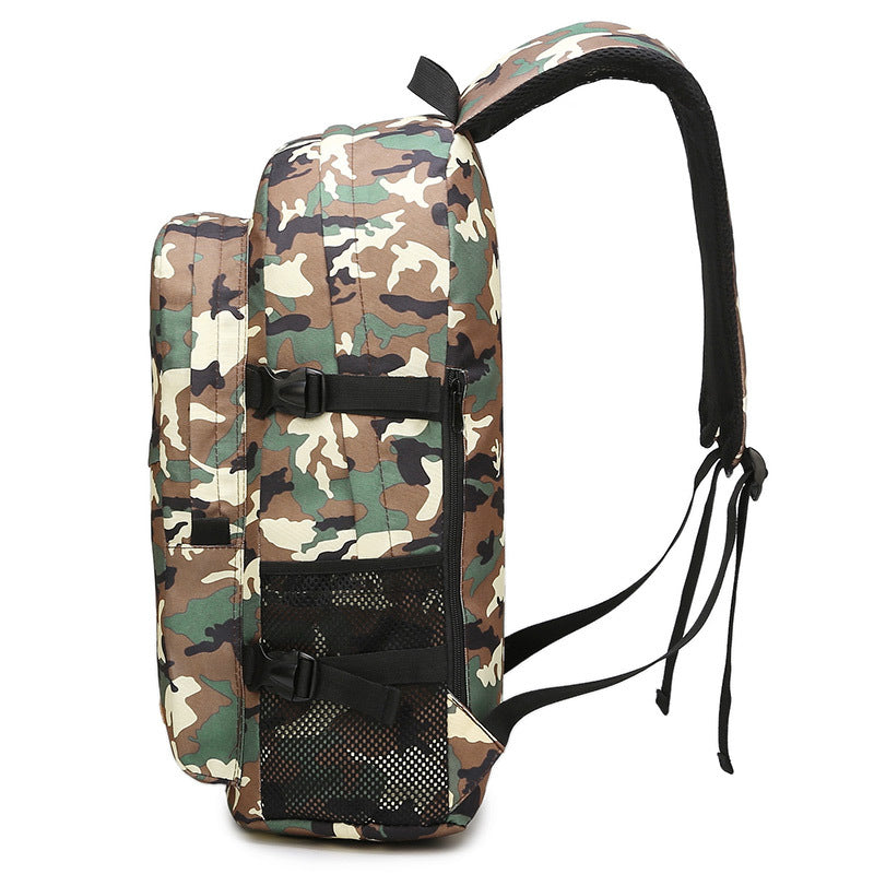 Backpack female college students camouflage bag,  leisure backpack, men's Korean travel computer package - Minihomy