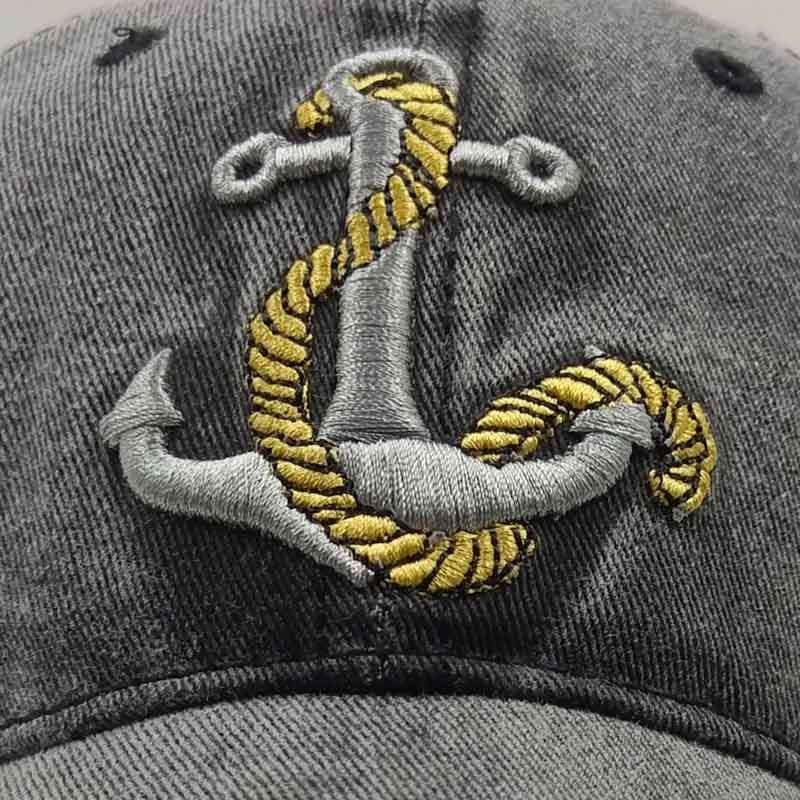 Anchor Embroidered Baseball Cap - Casual Style for All Seasons - Minihomy