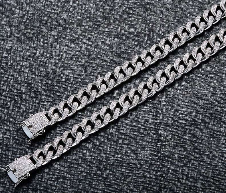 Hip hop accessories men's bracelet Cuban chain - Minihomy