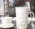 Creative cup ceramic with lid spoon tea cup filter - Minihomy