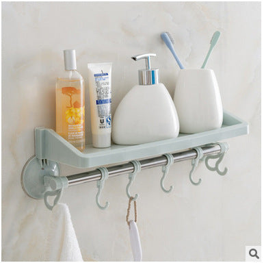 Plain Suction Bathroom Shelf Free Stiletto Seamless Kitchen Storage Rack Shelf Bathroom - Minihomy