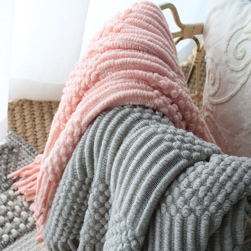 Woolen Nordic Knitted Sofa Blanket