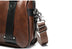 Men's shoulder bag crazy horse leather Messenger bag Korean version of the portable multi-function trend leisure diagonal package - Minihomy