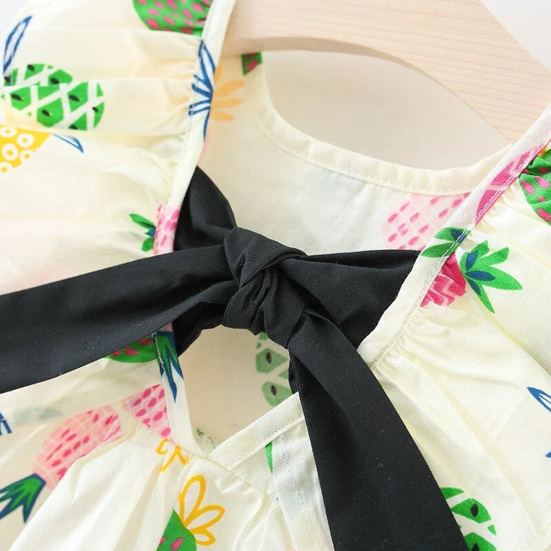 Pineapple print baby dress - Minihomy