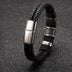 Men's Layered Leather Woven Bracelet - Minihomy