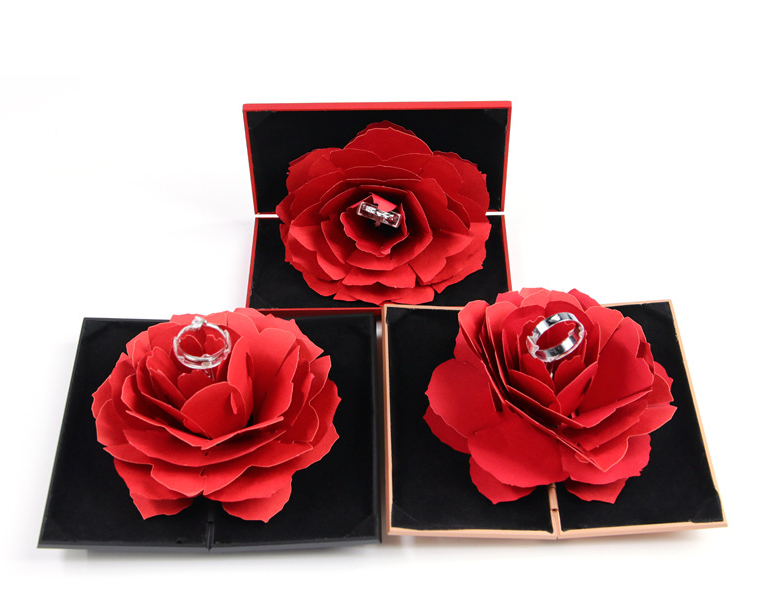 Rotating rose ring box