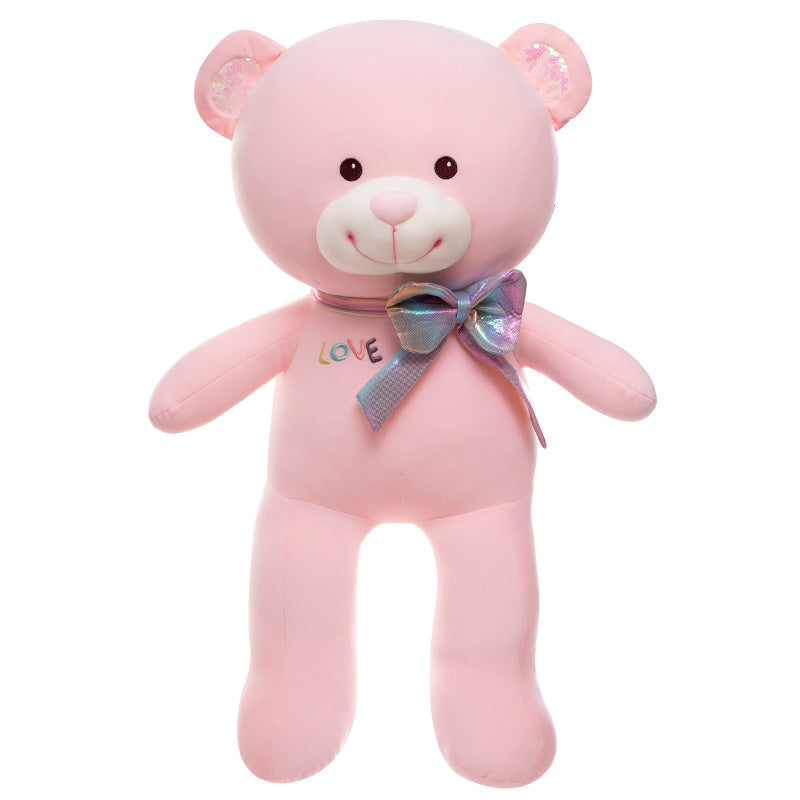 Cartoon Bow Big Bear Plush Toy - Minihomy