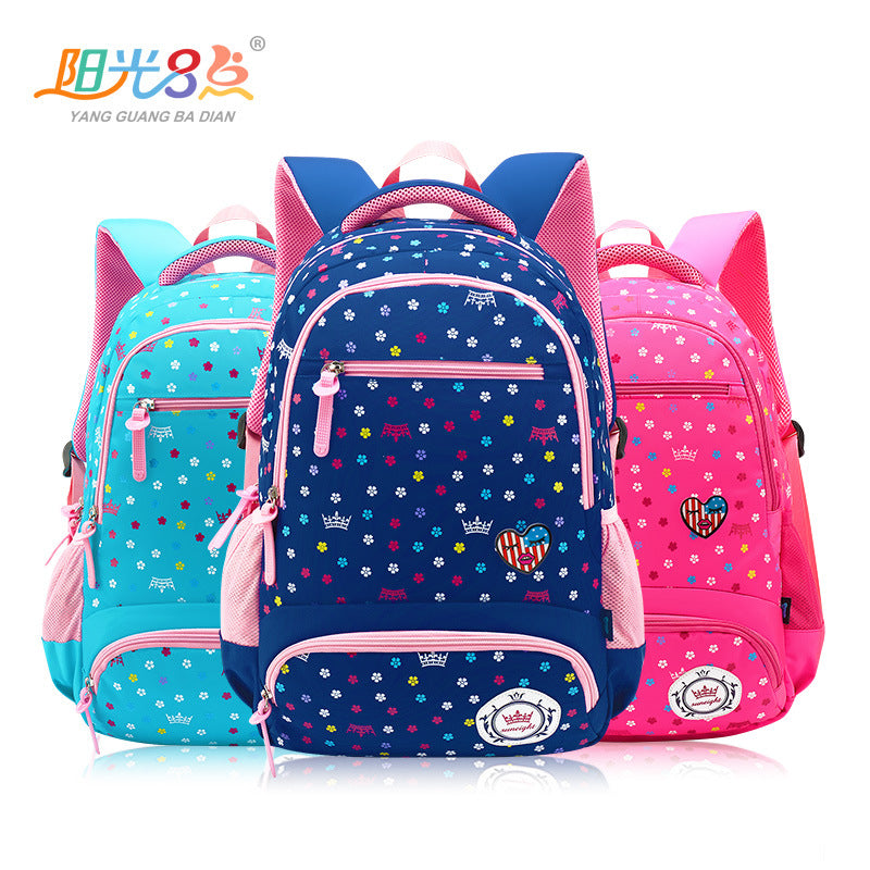 A primary schoolboy and children's schoolbag girl 2-6 grade  knapsack Korean shoulder Princess bag super light weight loss - Minihomy