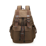 Men's Backpack Large Capacity Canvas Bucket Bag Casual Men's Bag Travel Bag Primary and Secondary School Bags - Minihomy