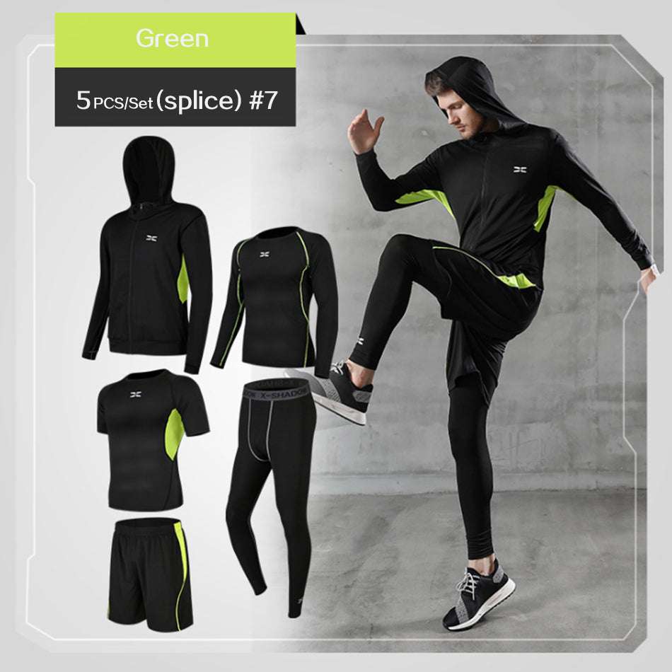 Men Sportswear Compression Sport Suits Quick Dry Running Clothes - Minihomy