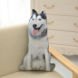 Funny 3D Dog Print Throw Pillow Creative Cushion Cute Plush Doll Gift Home Decor - Minihomy