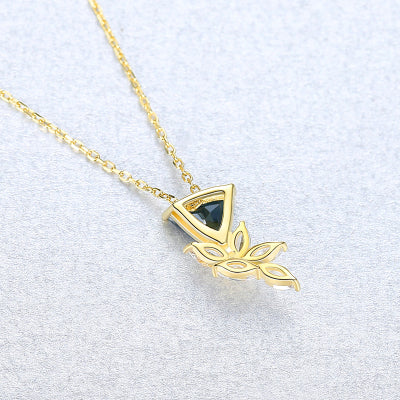 S925 Sterling Silver Floral Micro Pendant Female Necklace