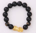 Obsidian 18K Gold Beads Bracelet Men Women - Minihomy