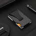 Carbon fiber RFID anti-magnetic card package aluminum bank card credit card business card holder wallet European and American metal wallet - Minihomy