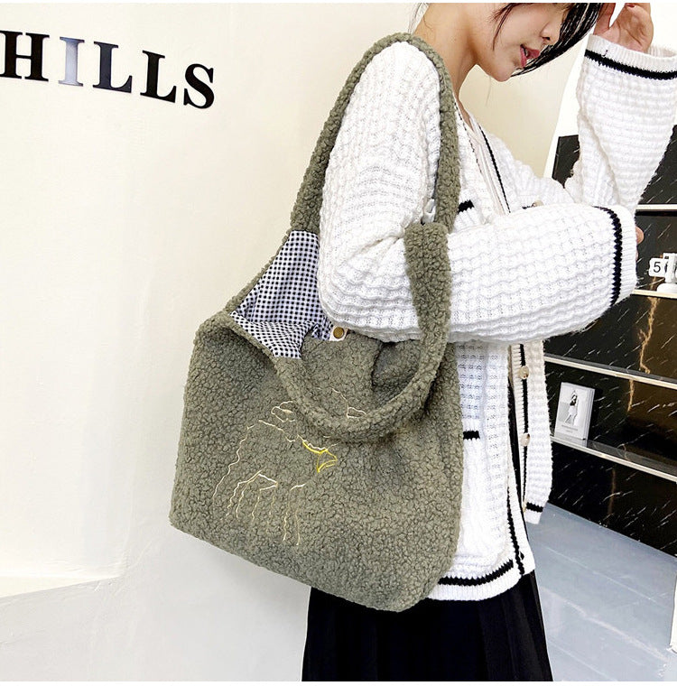 Lamb Bags Winter Shoulder Bag For Women - Minihomy