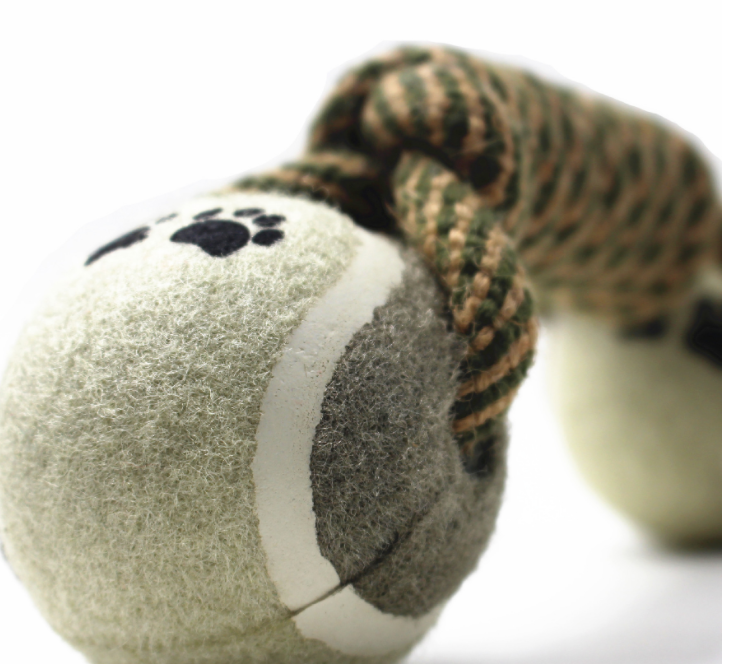 Cotton Rope Tennis Dumbbell Dog Toy - Minihomy