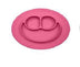 Children's meal pad with silicone smiling face plate - Minihomy