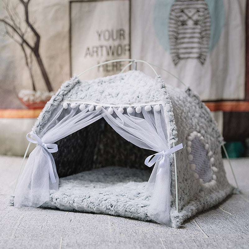 Beds Cute Cat Houses Home Cushion Pet Kennel Products - Minihomy