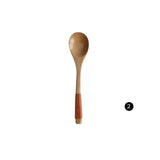 Japanese Style Wooden Bamboo Spoon Fork Cooking Utensil - Minihomy