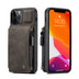 Frosted Retro Multifunctional Zipper Phone Case Flip Card - Minihomy