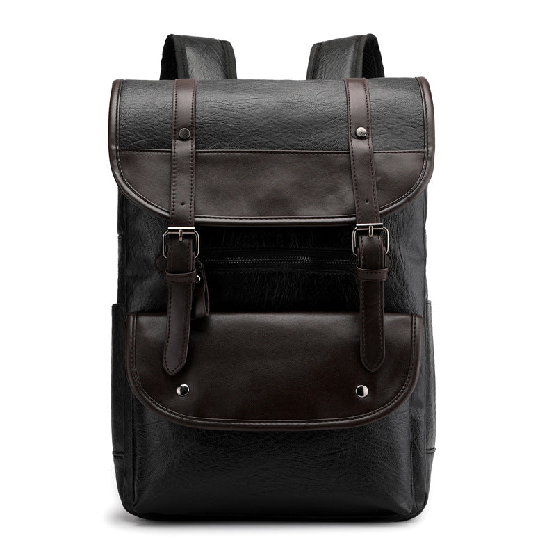 Backpack PU leather student bag - Minihomy