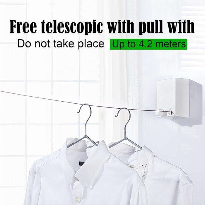 Invisible Tendedero Ropa Wall Hanger Retractable Indoor Clothes Hanger Magic Drying Rack Retractable Clothesline Clothes Dryer - Minihomy