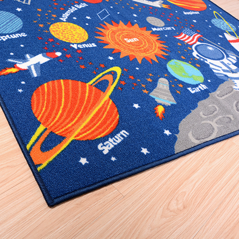 Outer Space Kids Rug Cute Kids Room Carpet - Minihomy