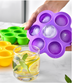 Kitchen Summer Home-Made Ice Cream 7-Hole Silicone Popsicle Multifunctional Ice Tray Mold - Minihomy