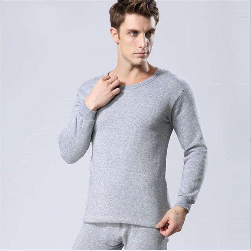 Men Round Neck Warm Pajamas Suit - Minihomy