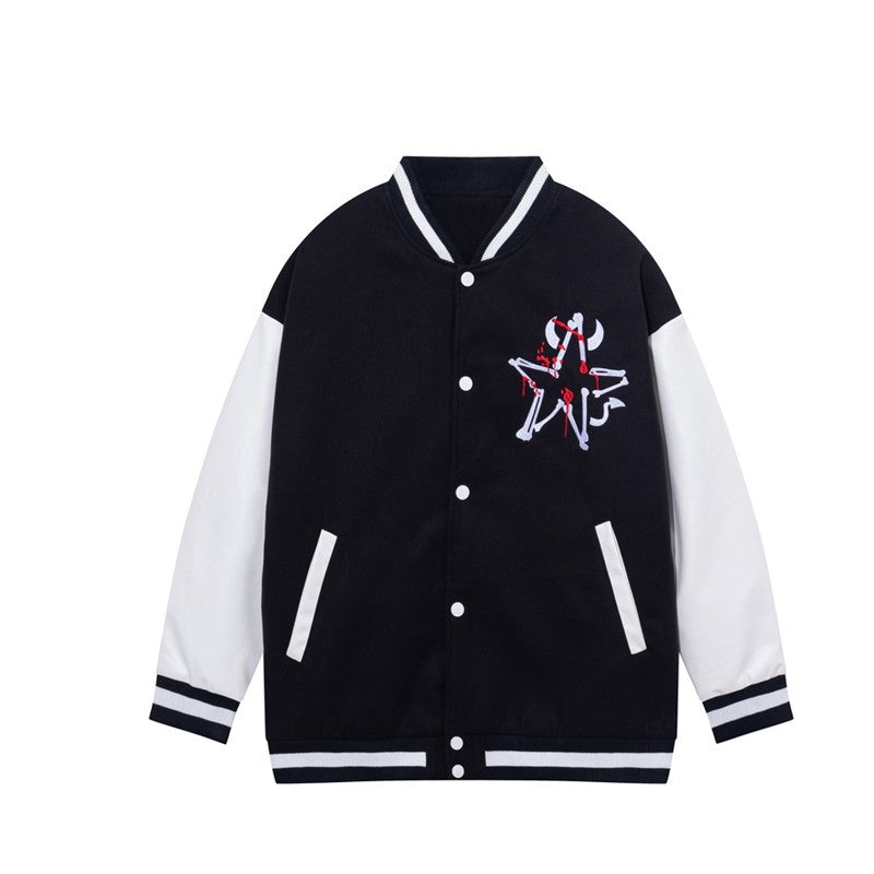 Personalized Embroidery Casual Jacket Couple Baseball Uniform - Minihomy