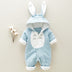 Cotton padded cotton baby romper thickened hooded clothes - Minihomy