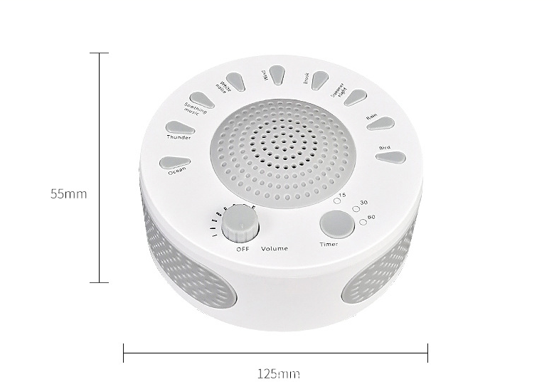 Baby Sleep Soothers Sound Machine White Noise Record Voice Sensor with 9 Soothing Sound Auto-off Timer For Home Office Travel - Minihomy