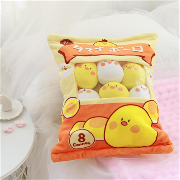 A Large Bag Of Snacks And Pillow Plush Toys - Minihomy