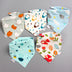 Baby saliva towel Baby Bibs Triangle Double Cotton Bandana Bibs Baby Boys Girls - Minihomy