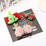 Cute Cartoon Hairpins Christmas Barrettes Hair Clips Kids Hair Ornament Christmas gift set - Minihomy