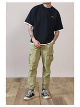 Autumn Multi-bag Tooling Trousers Casual Cropped Trousers Men - Minihomy