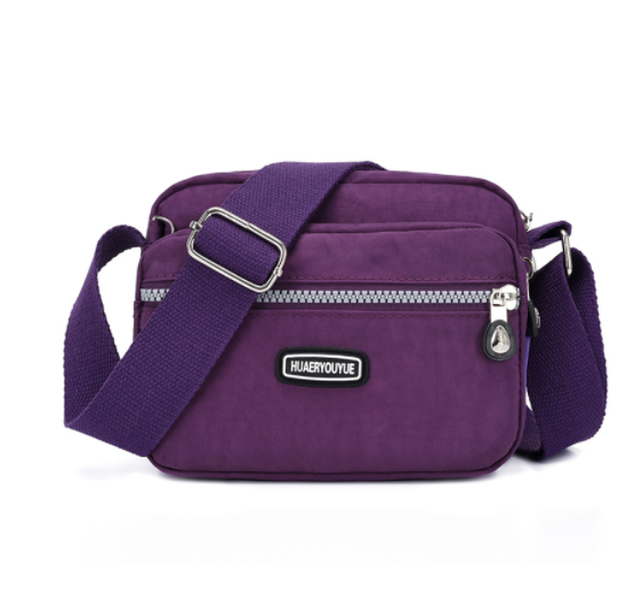 Messenger Bag Small Square Simple And Versatile Nylon Multi Compartment - Minihomy