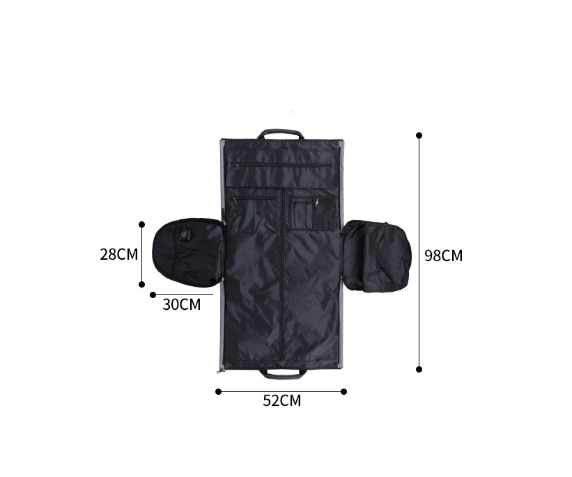 Large capacity travel bag portable cylinder folding suit bag - Minihomy