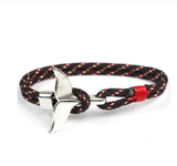 Anchor whale tail umbrella rope handmade couple bracelet - Minihomy