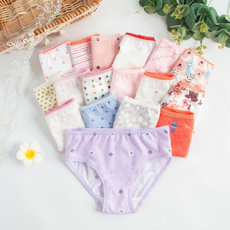 Multi-Fancy Floral Triangle Children's Underwear - Minihomy