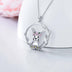 Sterling Silver Bunny Necklace Cute Rabbit Animal Necklace Birthday Gift for Women Lovely Rabbit