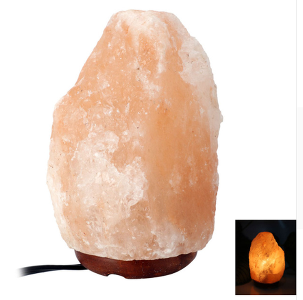 Crystal salt lamp socket lamp creative decoration gift rose salt lamp night light bedside lamp - Minihomy