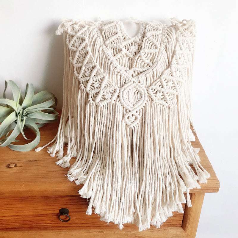 Hand-Woven Cotton Rope Tassel Cushion Pillowcase - Minihomy