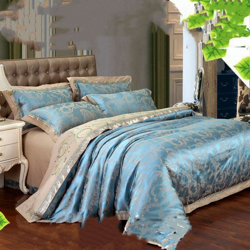 Ice Silk Jacquard High-end Linen And Cotton Bedding Set - Minihomy