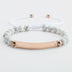 Personalized Beaded Adjustable Engraved Bar Bracelets - Minihomy