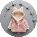 Cute Cat Ears Plush Baby Jacket - Princess Girls Coat - Minihomy